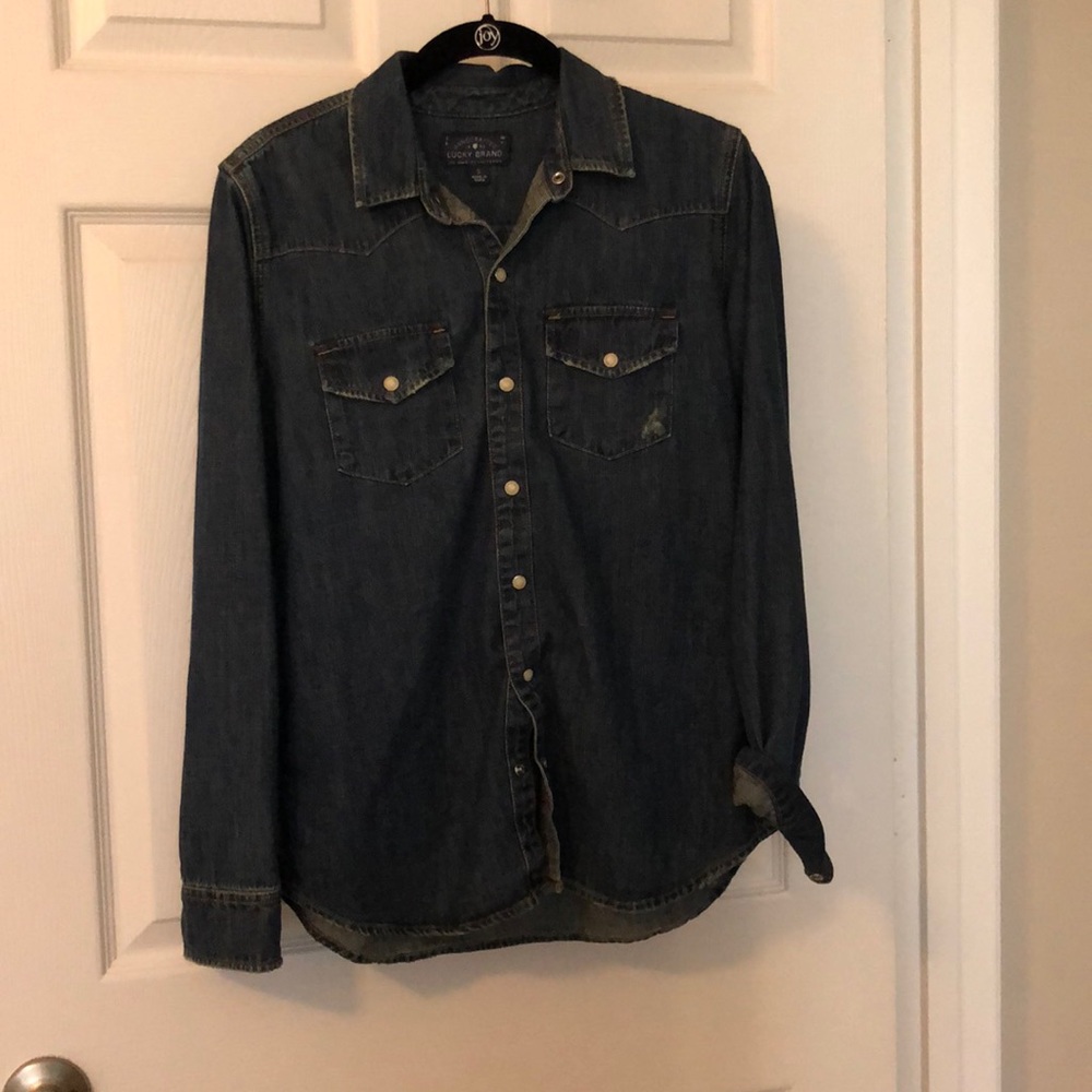 Lucky Brand Blue jean long-sleeve shirt